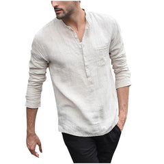 Plaid Collar Tops Turn Down Men Shirts