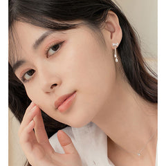Bow Eardrops Sweet Tassel Bone Stud Temperament Ethnic Minorities
