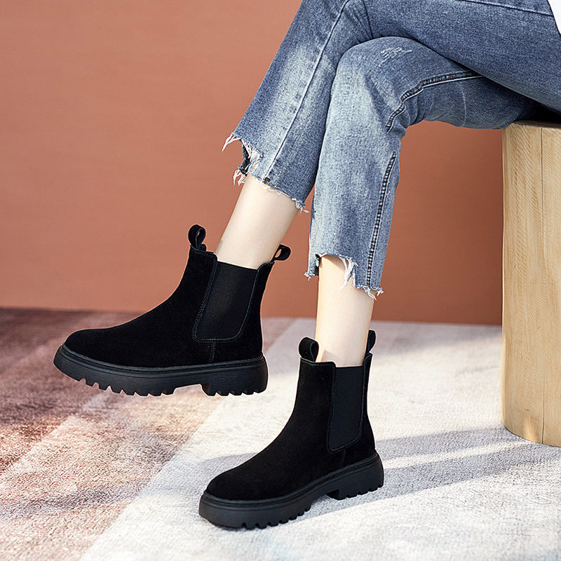 Women's Fashion Casual Frosted Martin Boots