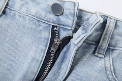 Women's Low Waist Straight Wide Leg All-matching Jeans