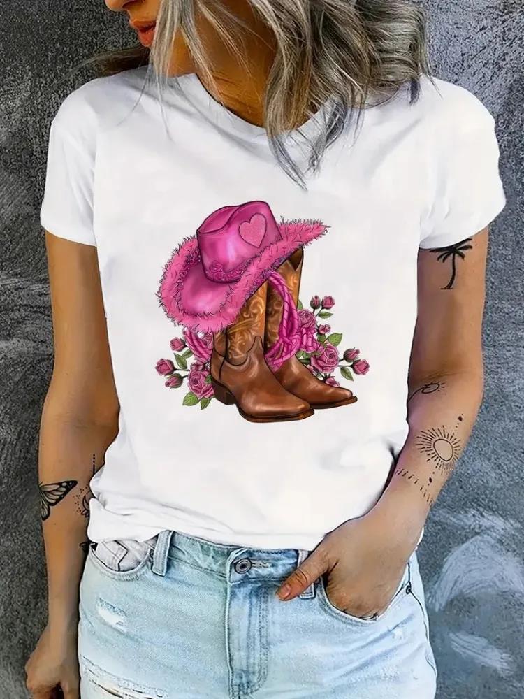 Cowgirl Floral Women Summer Tshirt