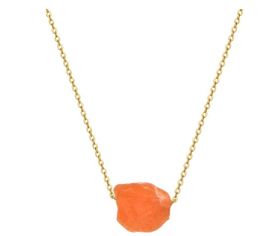Stone Crystal Pillar Tree Necklace